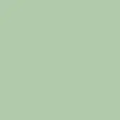 Pale green color sample displaying RAL 6019, with “moroso” branding and “glass, milk mint” text details, presented on a matte surface.